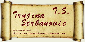 Trnjina Štrbanović vizit kartica